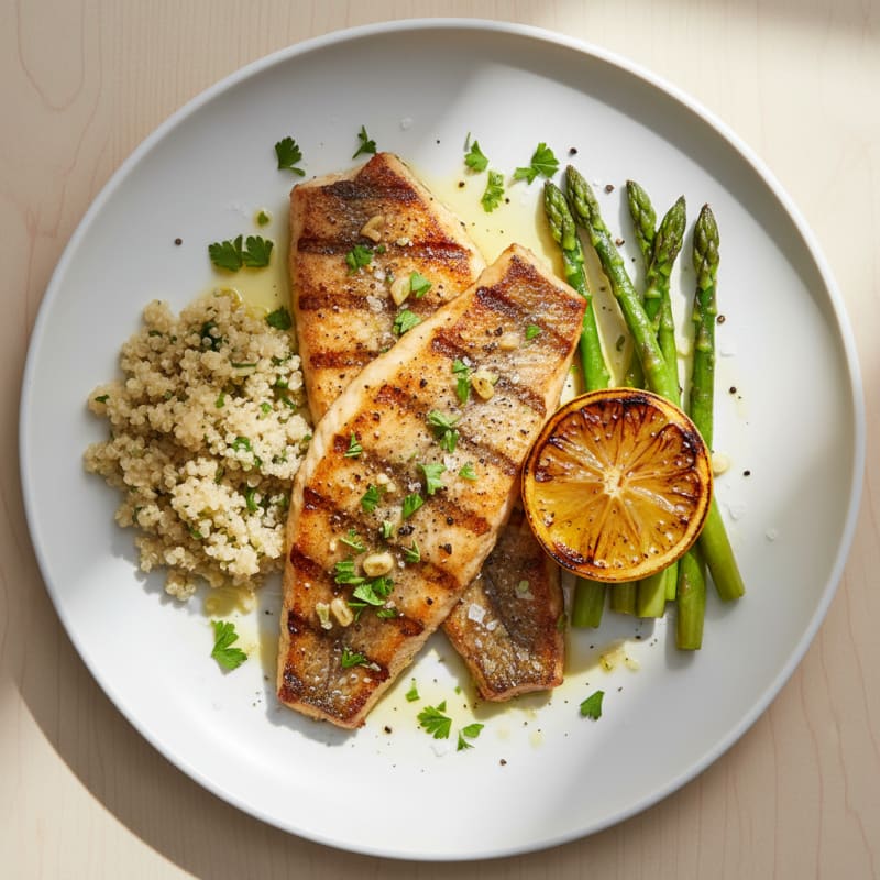 Zesty Grilled Branzino with Charred Lemon