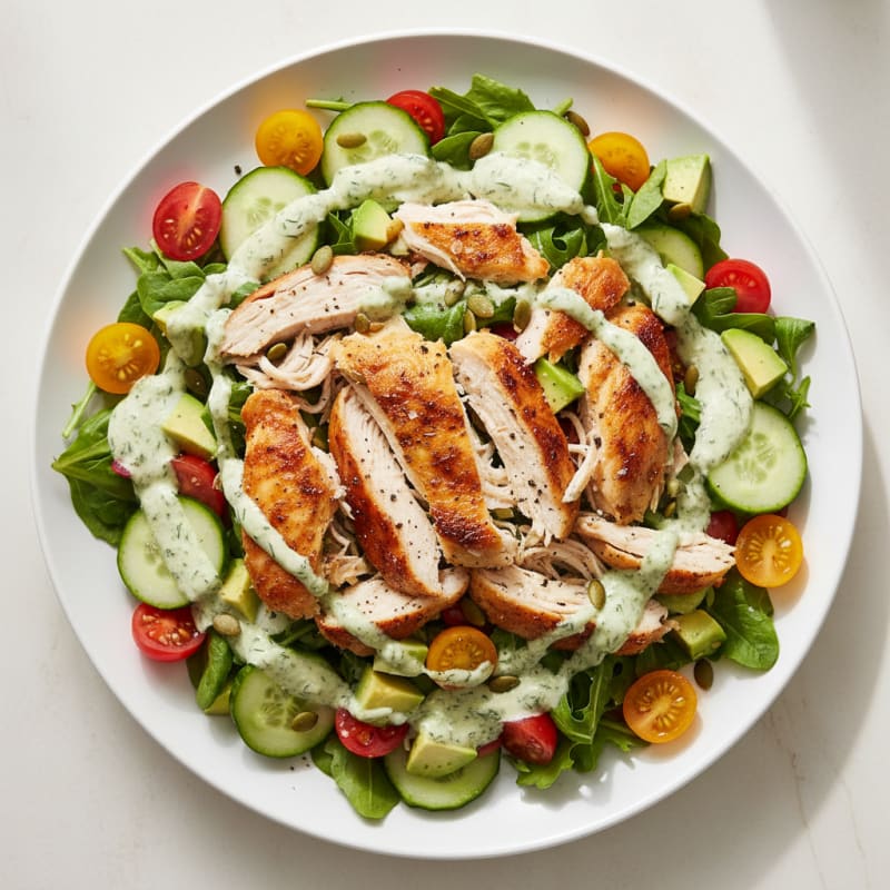 Rotisserie Chicken Salad with Creamy Herb Dressing