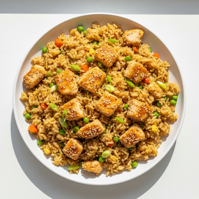 Crispy Sesame Chicken Fried Rice