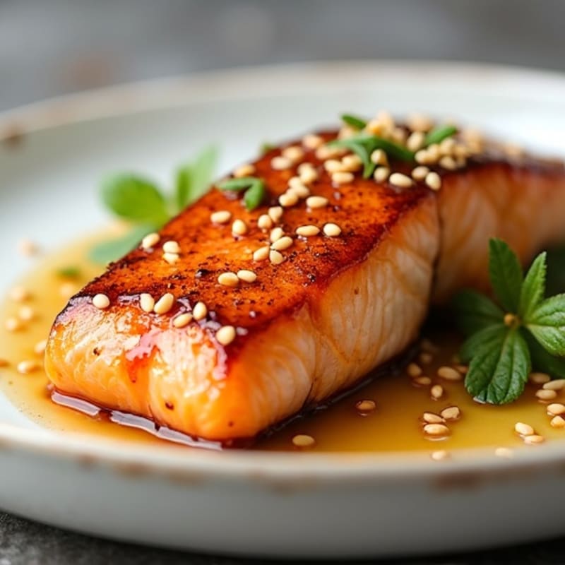 Ginger-Honey Glazed Salmon with Sesame