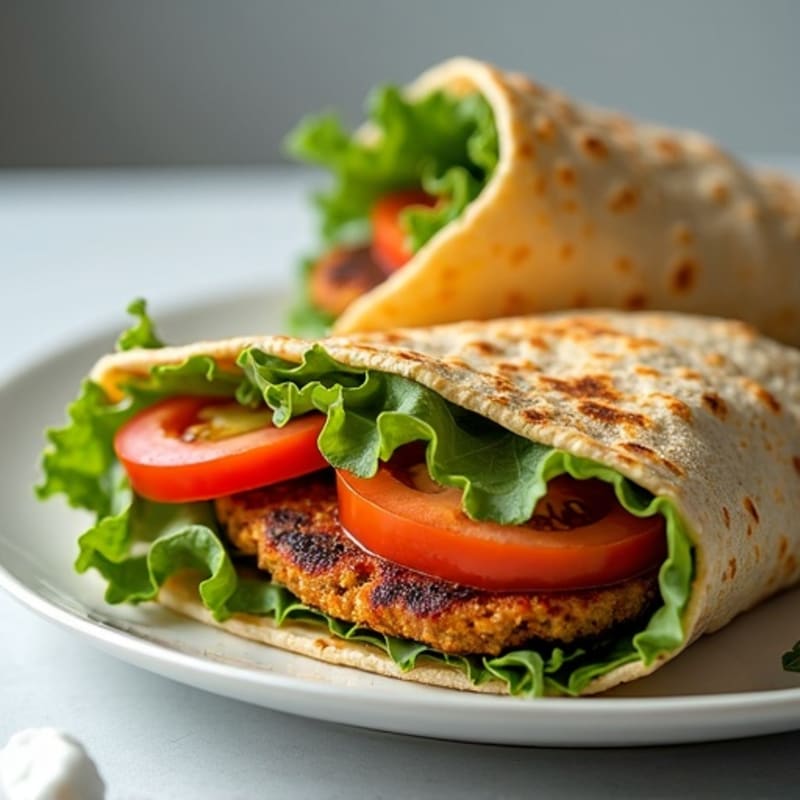 Crispy Veggie Burger Wraps