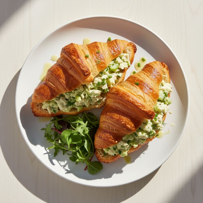 Creamy Herb Chicken Salad Croissants