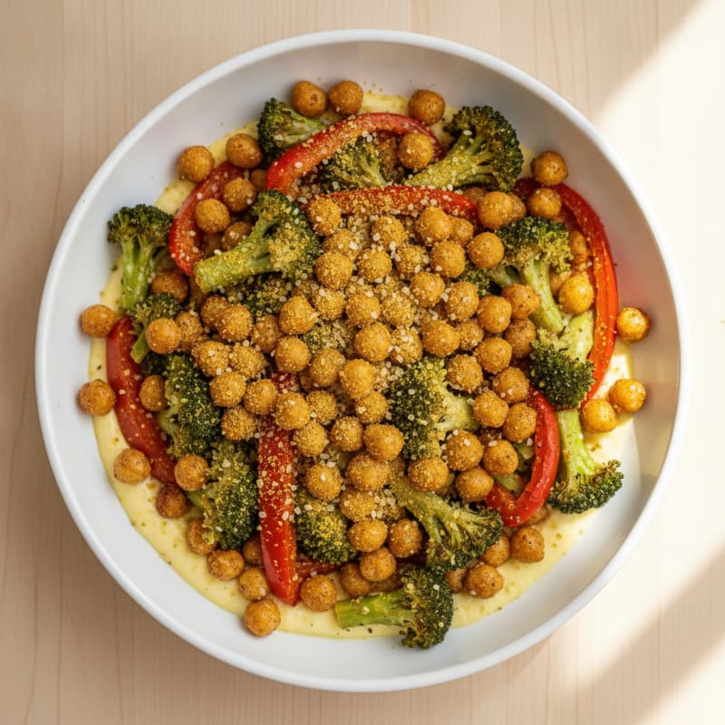 Roasted Vegetable and Chickpea Bowl