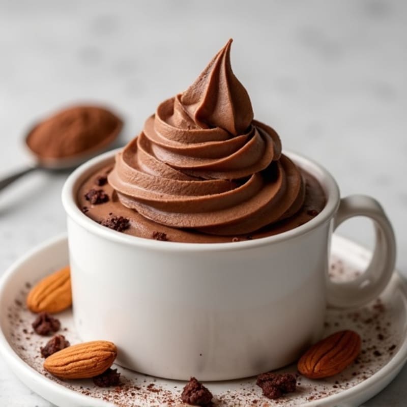 Silky Chocolate Protein Pudding with Almond Butter Swirl