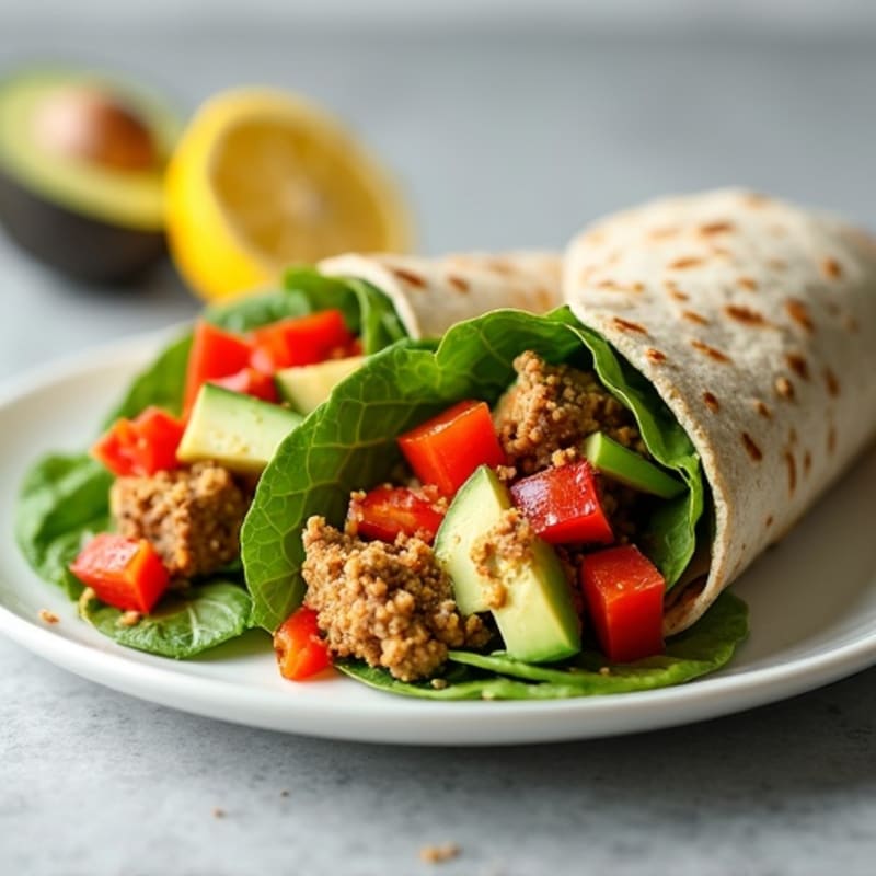Vibrant Crunchy Garden Veggie Wrap