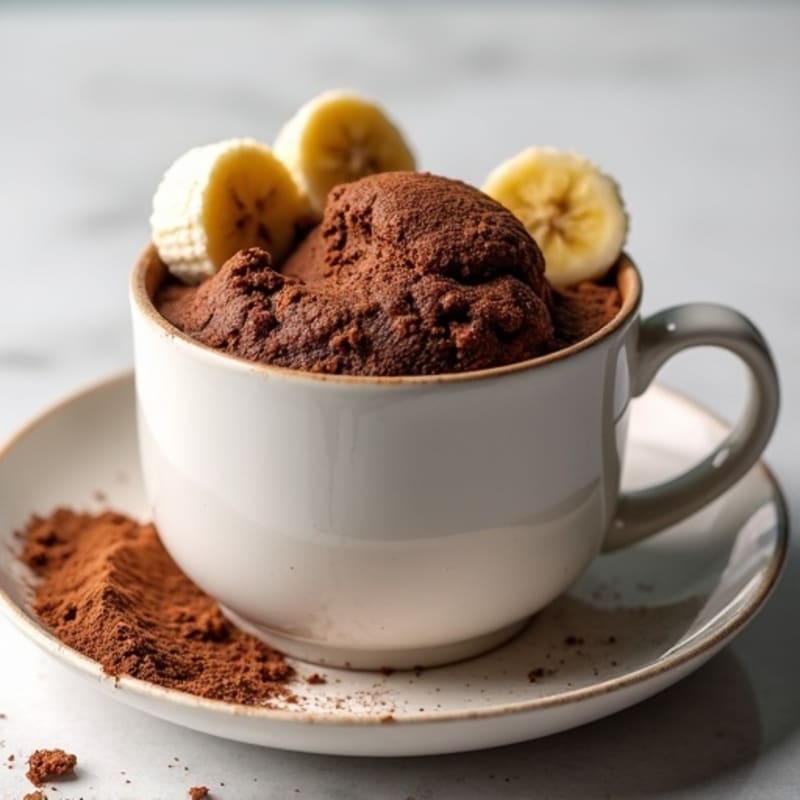 Healthy Fudgy Chocolate Protein Mug Cake