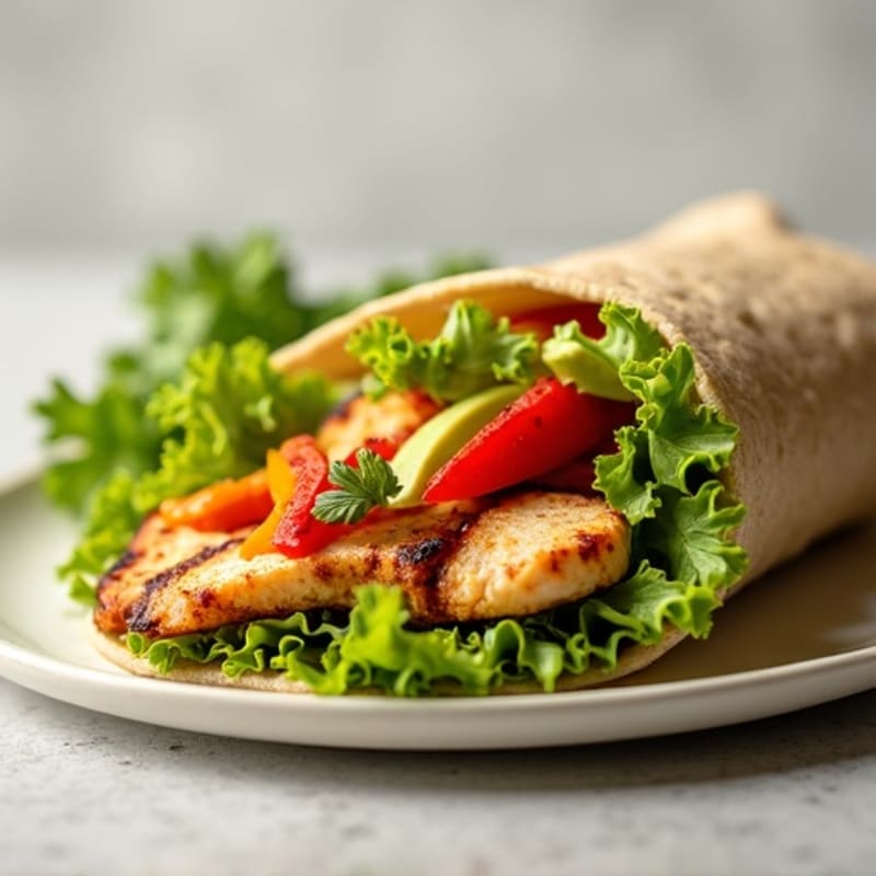 Herb-Grilled Chicken and Crunchy Veggie Wrap