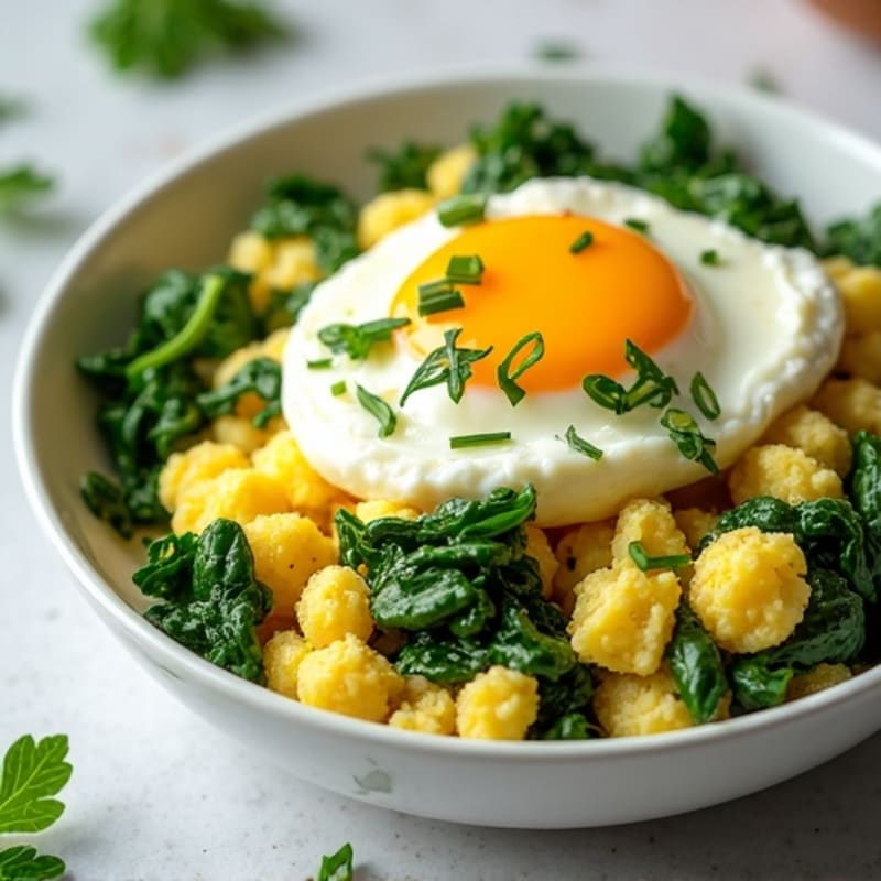 Fluffy Egg and Cottage Cheese Scramble with Fresh Herbs