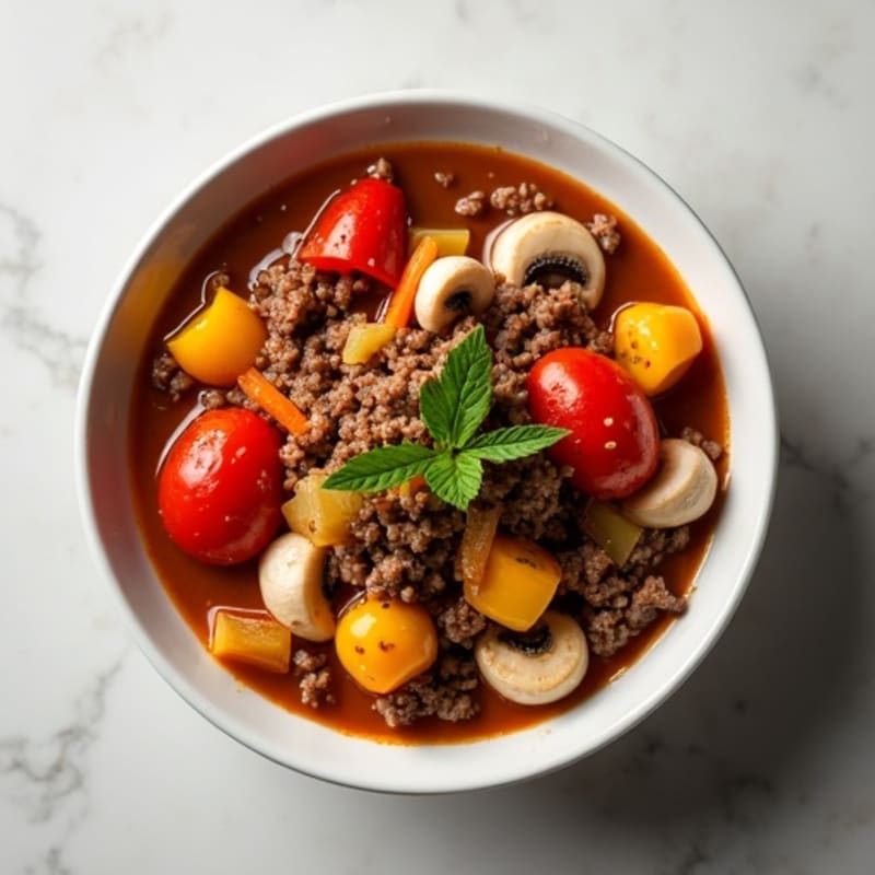 Lean Beef and Vegetable Goulash Bowl