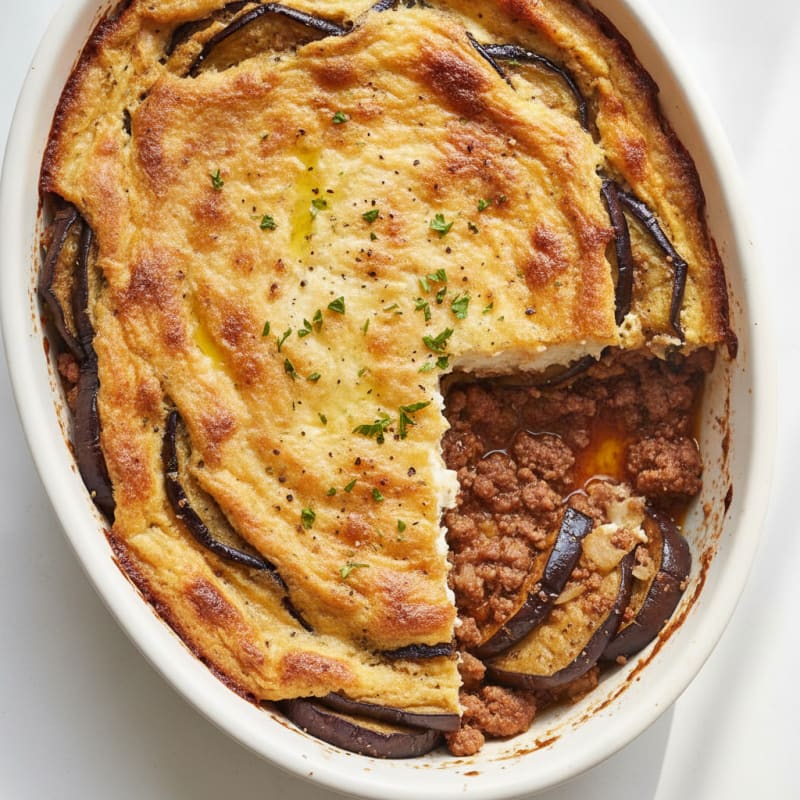 Lamb and Eggplant Moussaka Bake