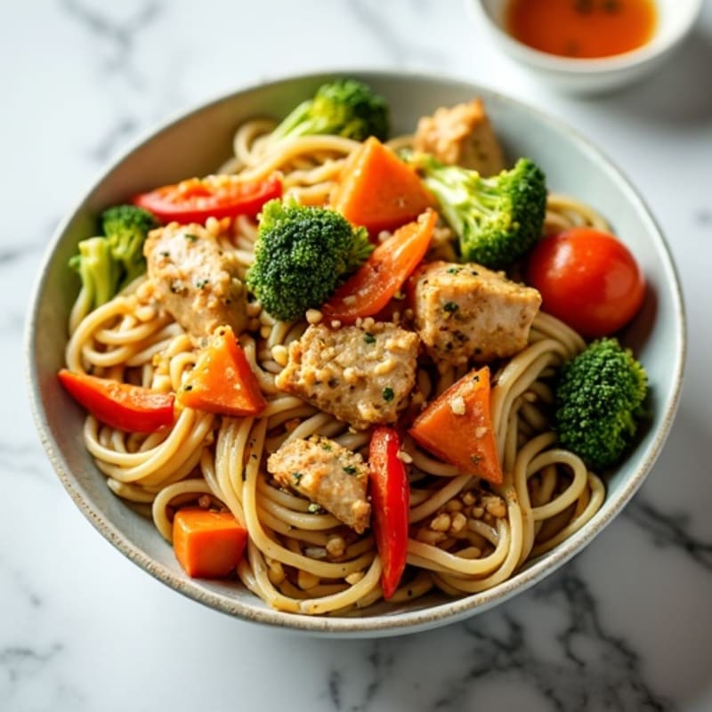Garlic Ginger Chicken Stir-Fry Noodles