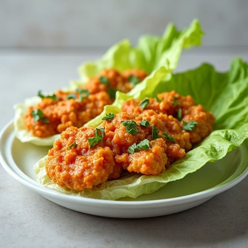 Crispy Buffalo Chicken Lettuce Wraps