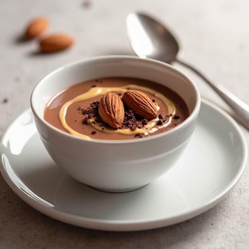 Silky Chocolate Protein Pudding with Almond Butter Swirl