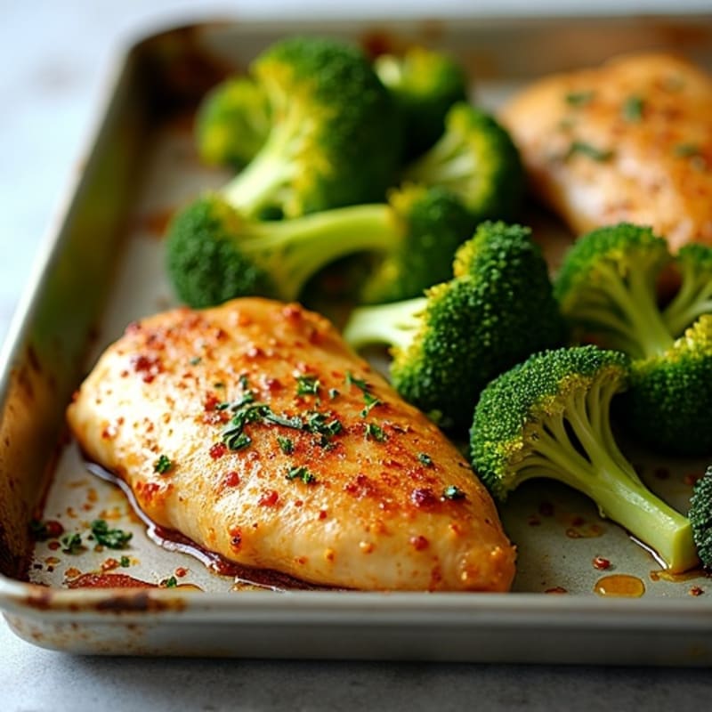 Sheet Pan Lemon Herb Chicken with Roasted Broccoli