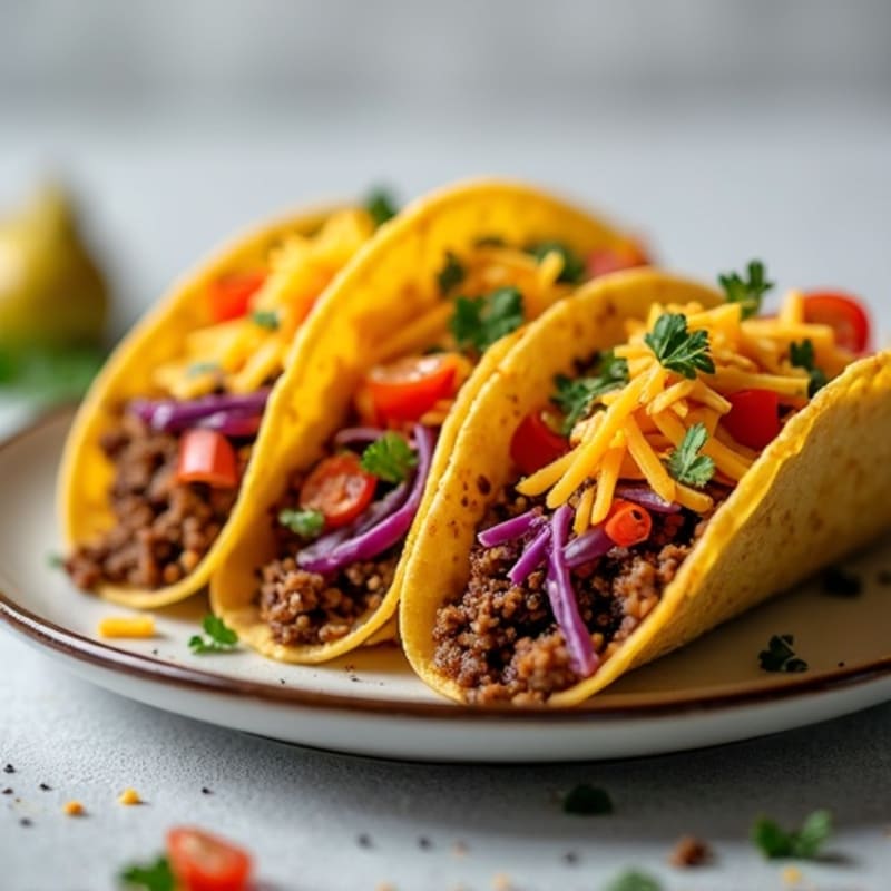 Spicy Lean Ground Beef Tacos with Fresh Salsa and Crunchy Slaw