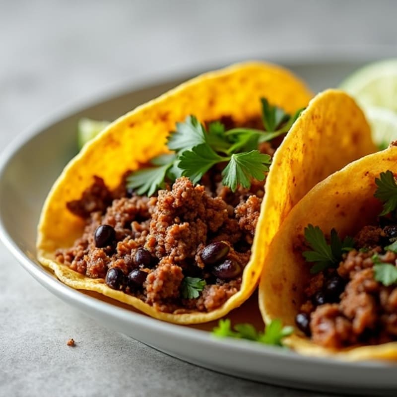 Crispy Ground Beef and Black Bean Tortillas