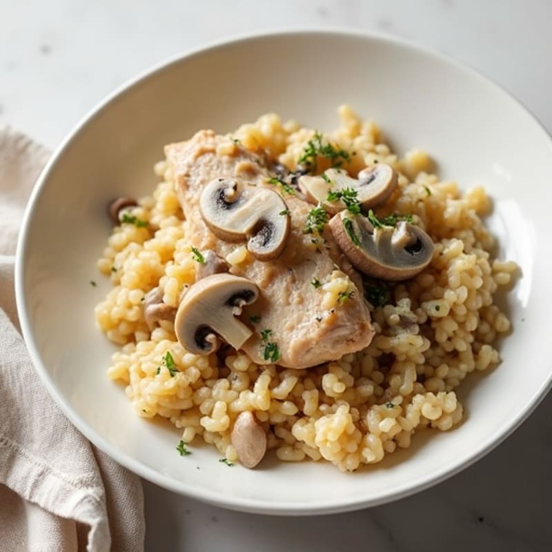 Creamy Chicken and Mushroom Risotto