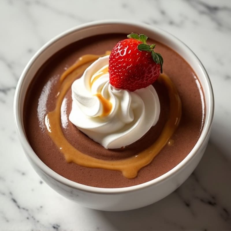 Silky Chocolate Protein Pudding with Almond Butter Swirl