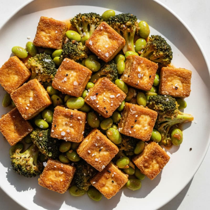 Sesame Tofu and Broccoli Stir-Fry