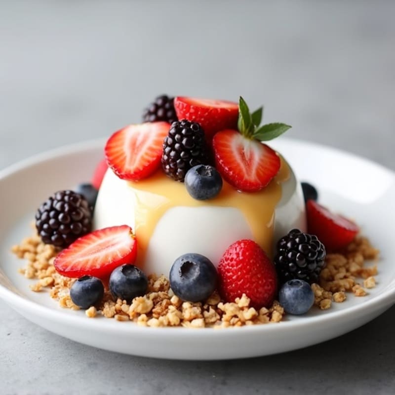 Silky Greek Yogurt Protein Mousse with Berries