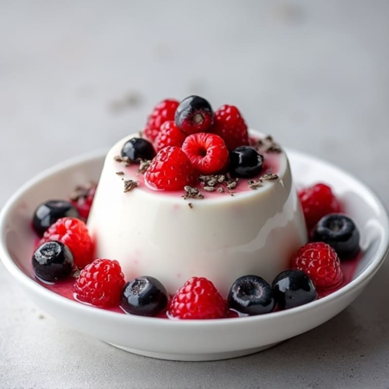 Silky Greek Yogurt Protein Pudding with Mixed Berries