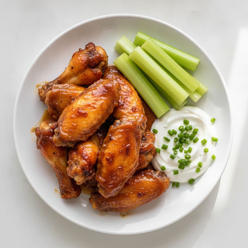 Spicy BBQ Glazed Chicken Wings