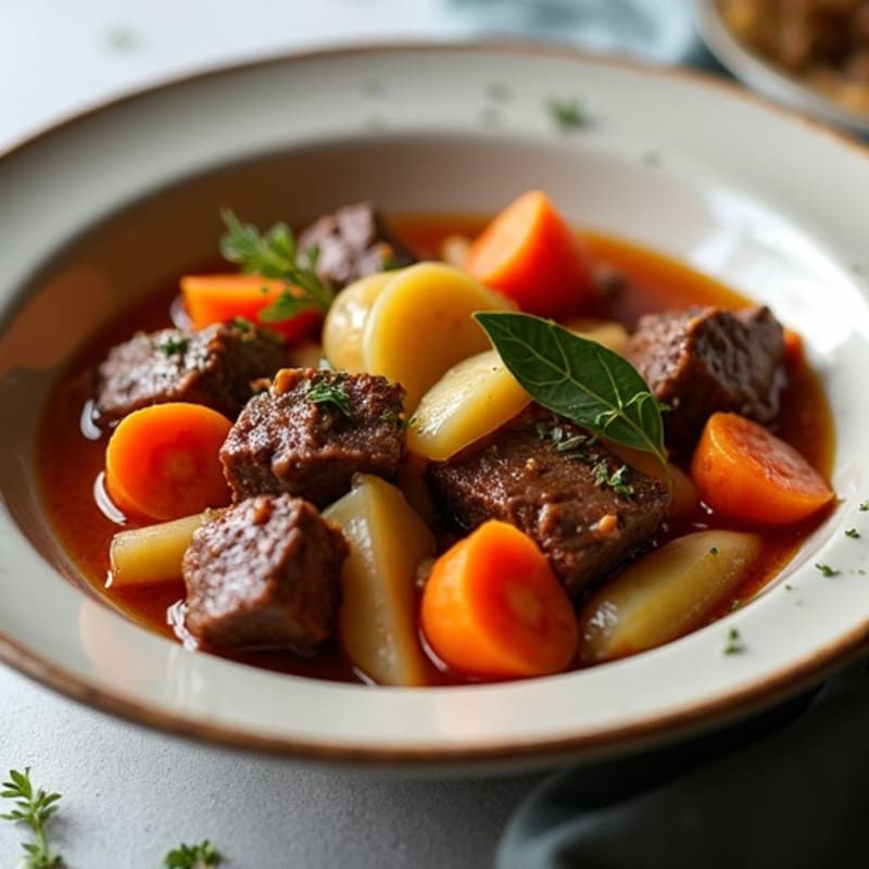 Tender Slow-Cooked Beef and Root Vegetable Stew