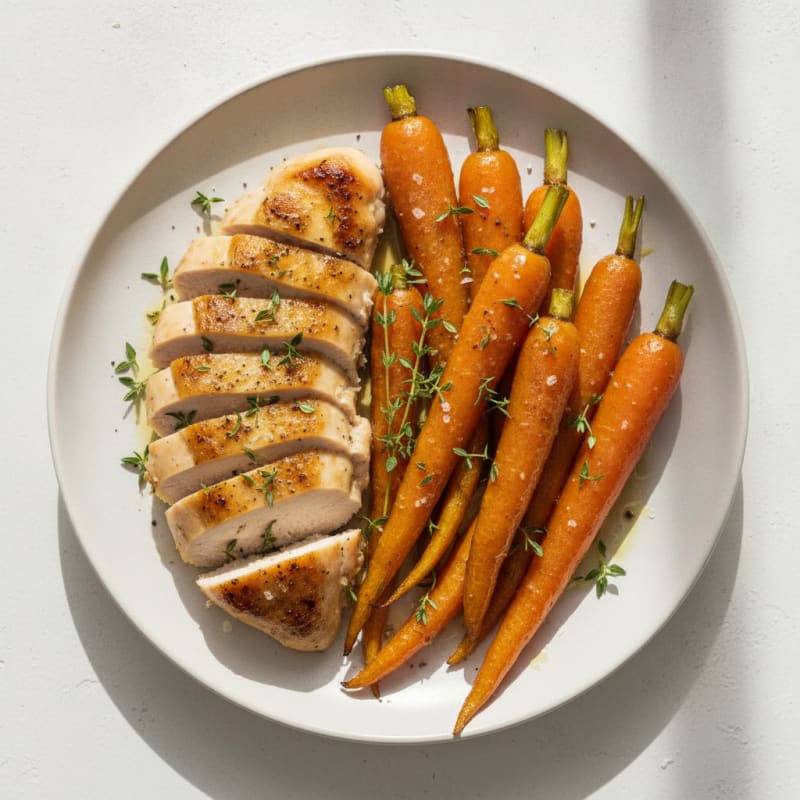 Maple-Glazed Roasted Carrots with Herbs