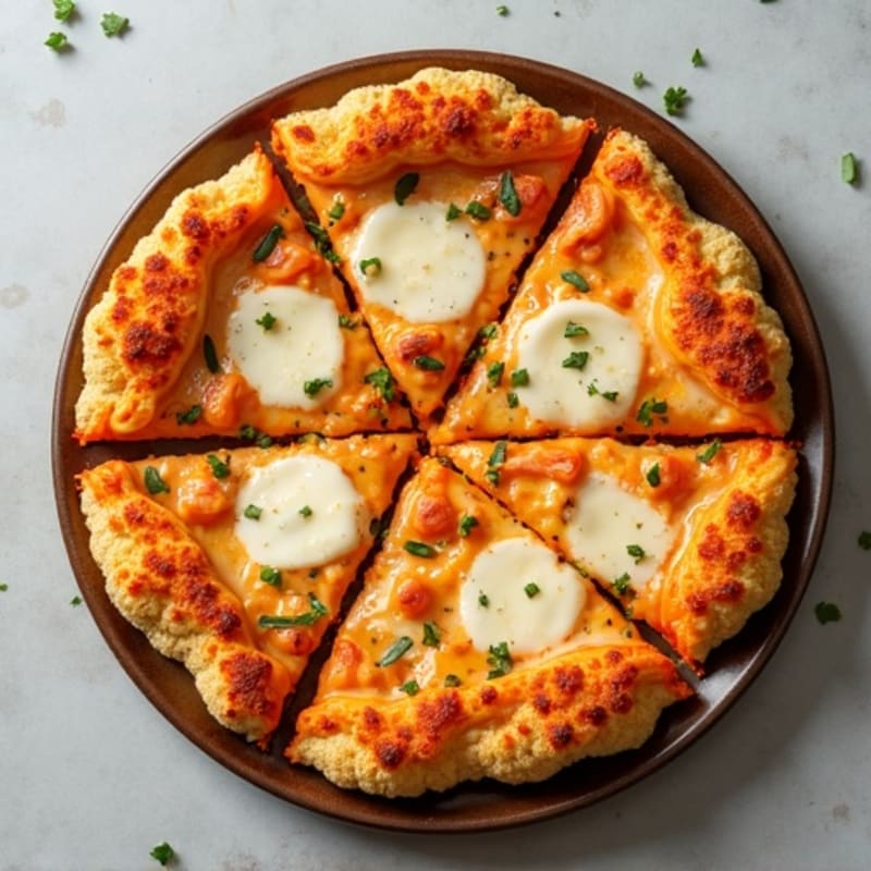 Crispy Buffalo Chicken Cauliflower Crust Pizza