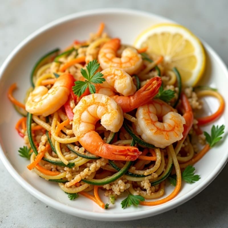 Citrus-Ginger Shrimp with Veggie Noodles