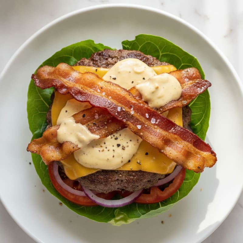 Double Bacon Cheeseburger with Secret Sauce