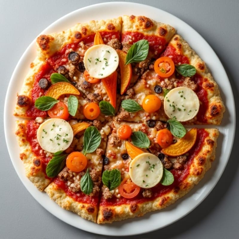 Crispy Chicken and Roasted Vegetable Pizza