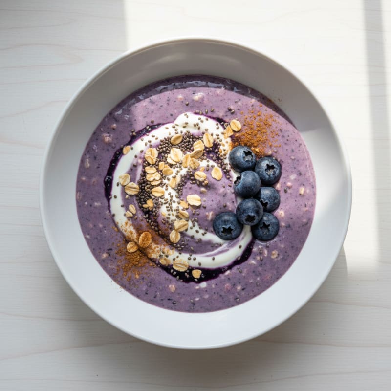 Blueberry Oatmeal Breakfast Smoothie
