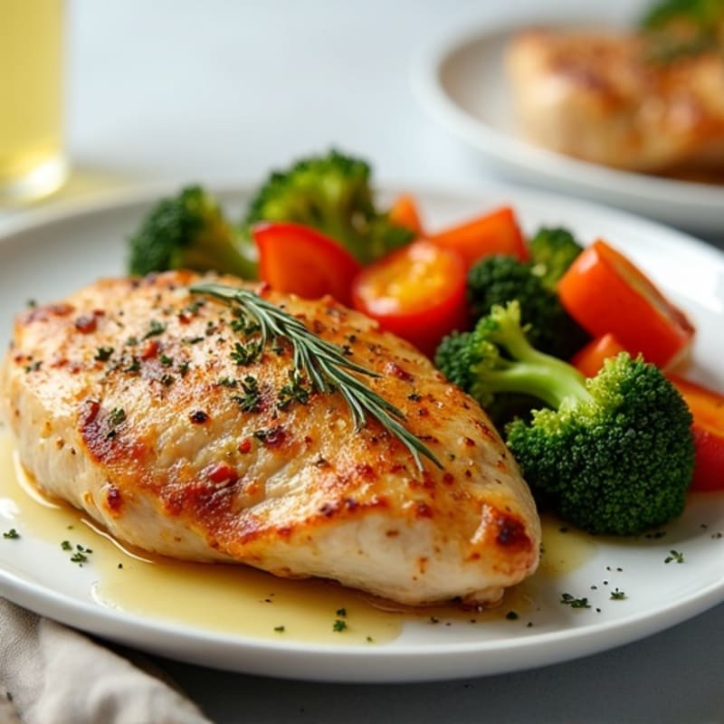 Lemon Herb Roasted Chicken with Crispy Vegetables