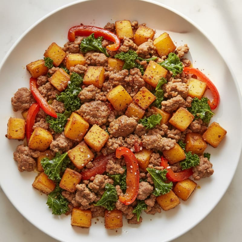 Ground Beef and Yam Skillet