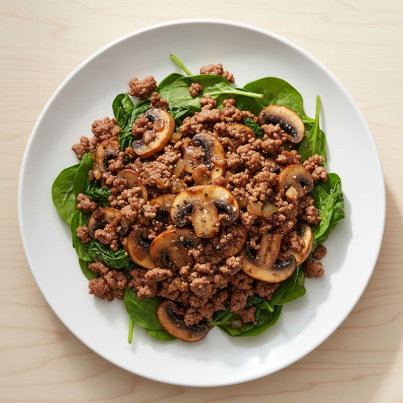 Savory Ground Beef and Mushroom Skillet