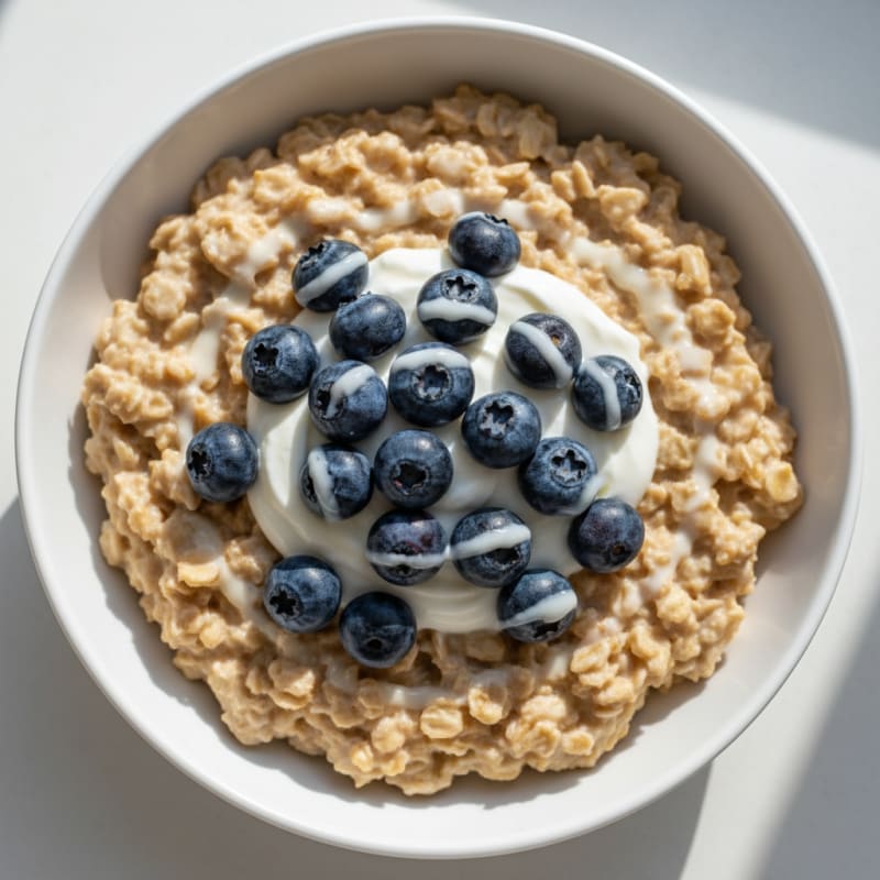 Protein Oatmeal Bowl with Greek Yogurt and Berries