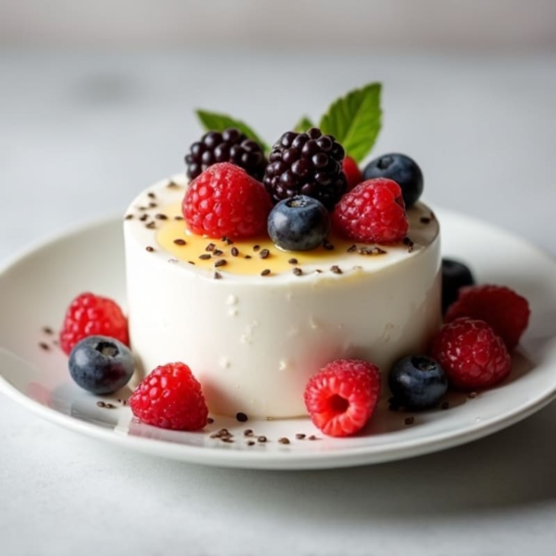 Silky Greek Yogurt Protein Mousse with Berries