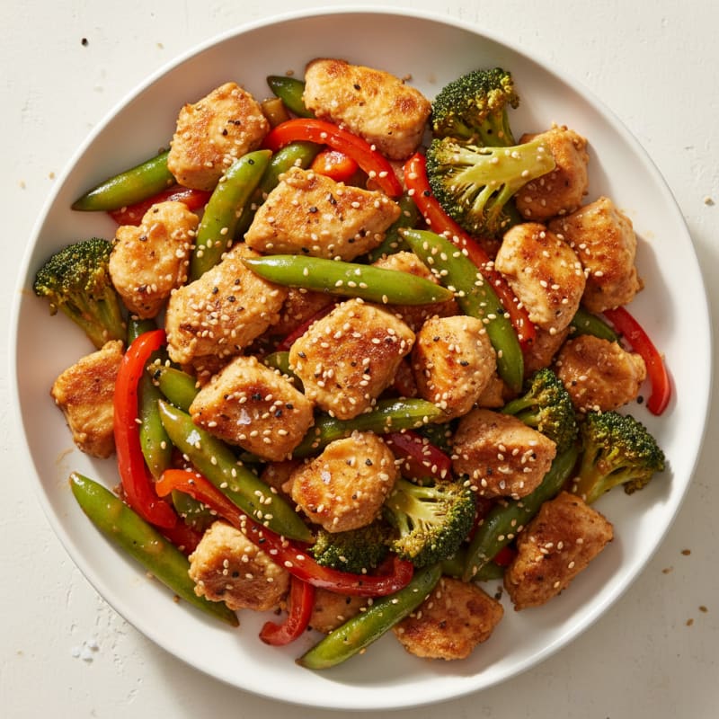 Crispy Sesame-Ginger Chicken Stir-Fry