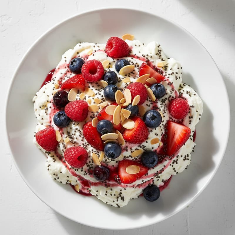 Greek Yogurt Protein Mousse with Berries