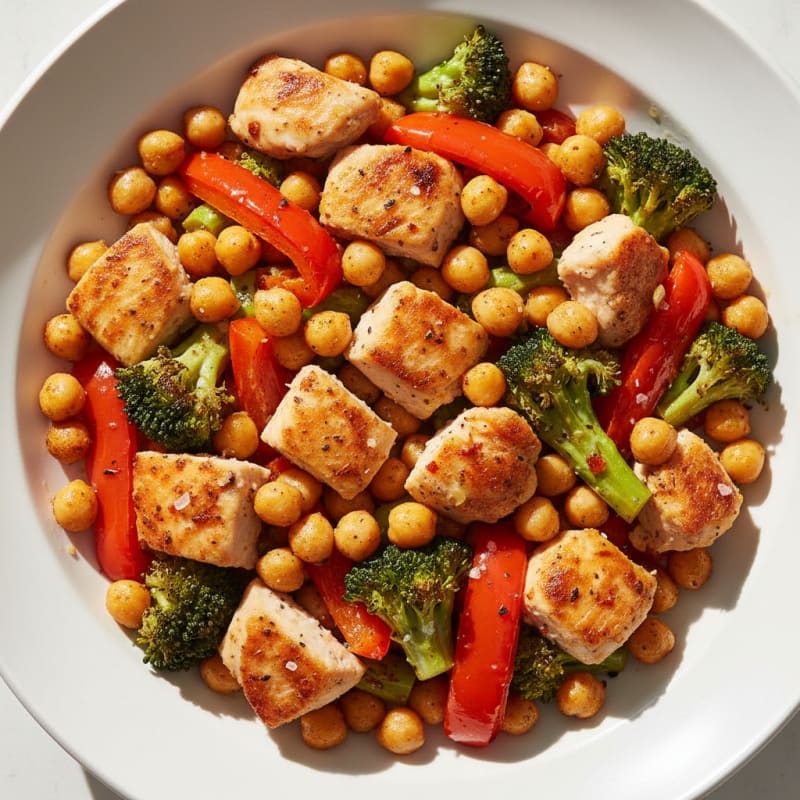 Zesty Roasted Vegetable and Chickpea Bowl
