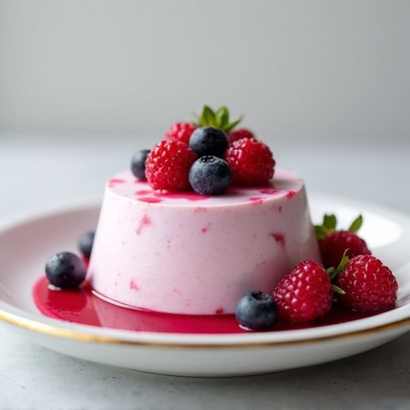 Silky Greek Yogurt Protein Mousse with Mixed Berries