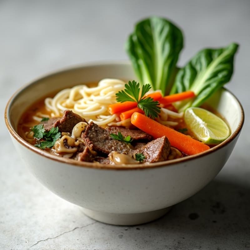 Lemongrass Beef Rice Noodle Soup
