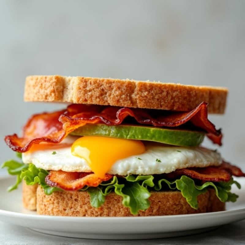 Crispy Turkey Bacon and Avocado Stack Sandwich