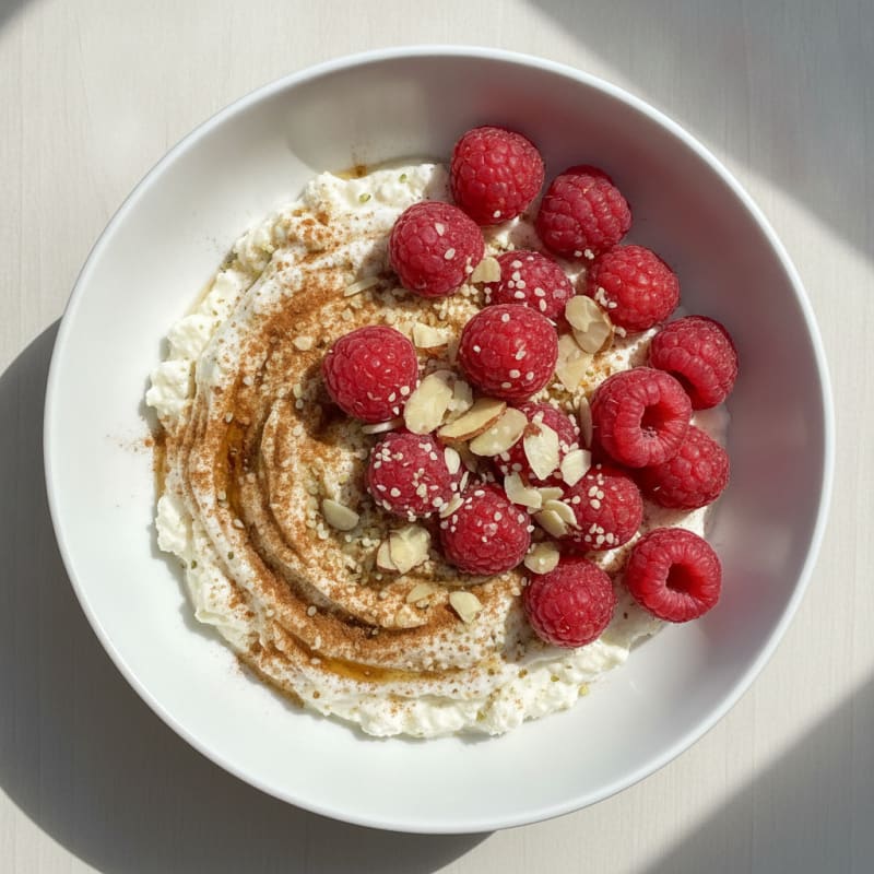 Cottage Cheese Yogurt Berry Bowl