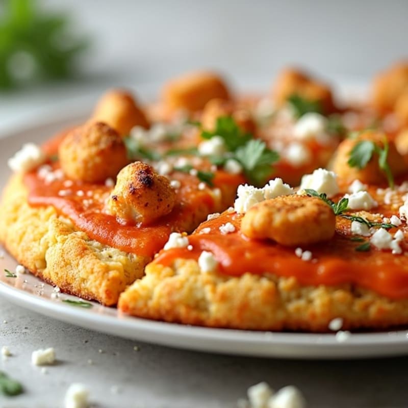 Crispy Buffalo Chicken Cauliflower Crust Pizza