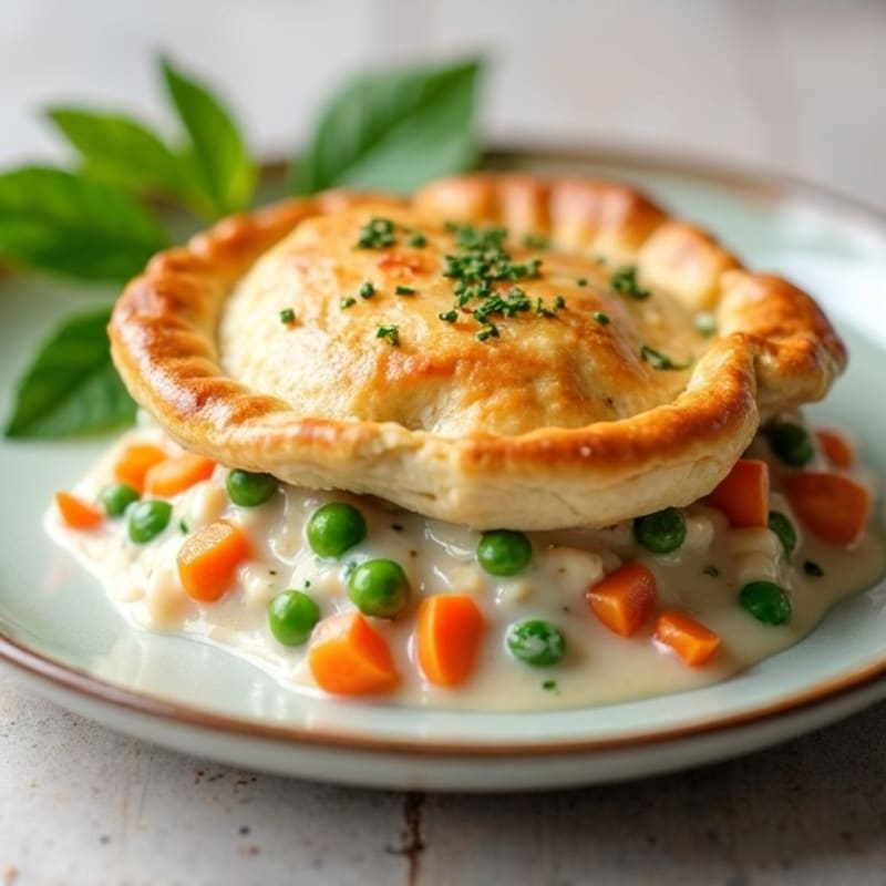 Healthy Creamy Chicken and Vegetable Pot Pie