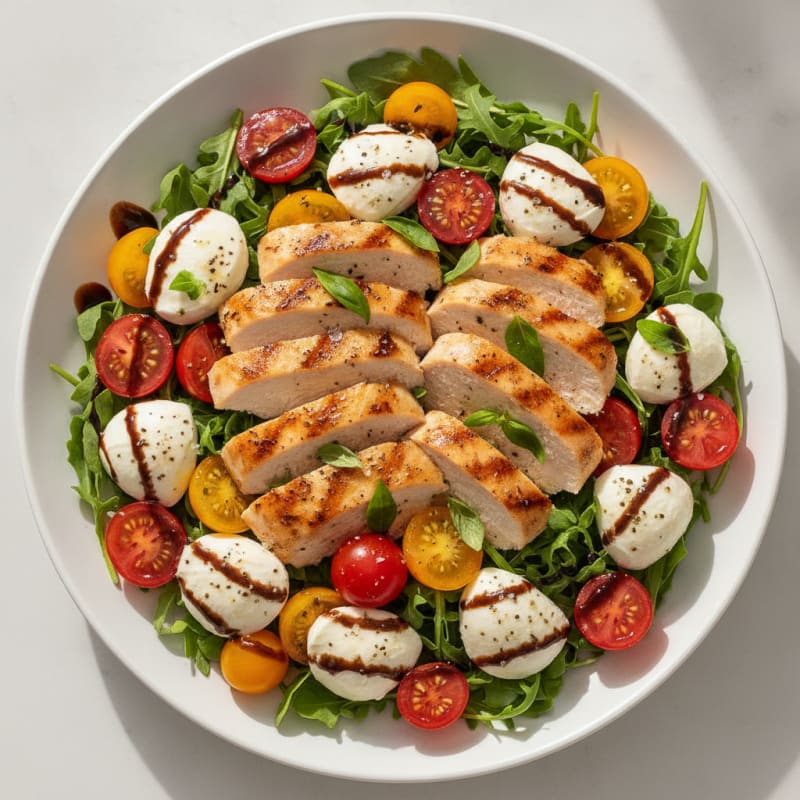 Protein-Packed Caprese Salad with Balsamic Glaze