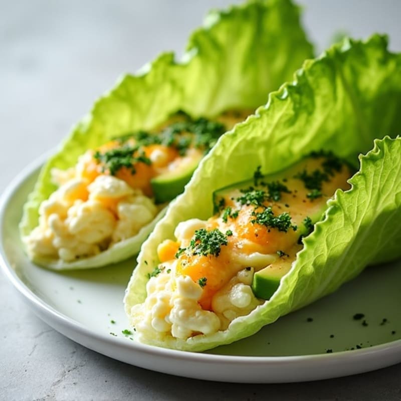 Egg White and Avocado Salad Lettuce Wraps