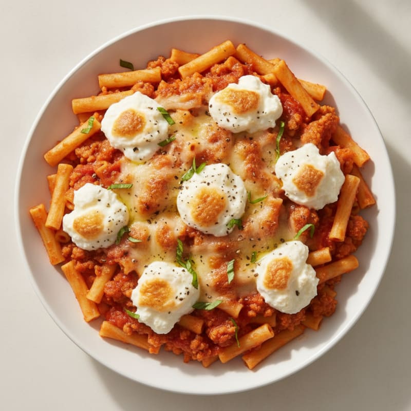 Classic Baked Ziti with Ricotta